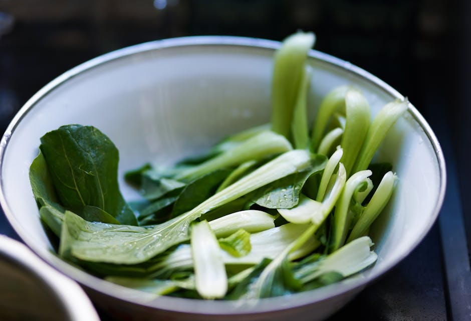 Woket bok choy med grønnsaker