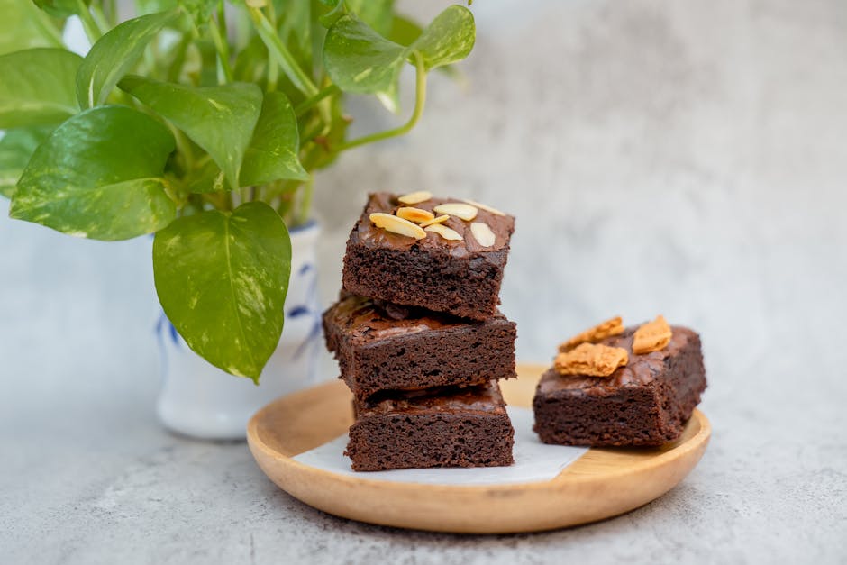 Dobbeltsydde sjokoladebrownies med smørkremfyll