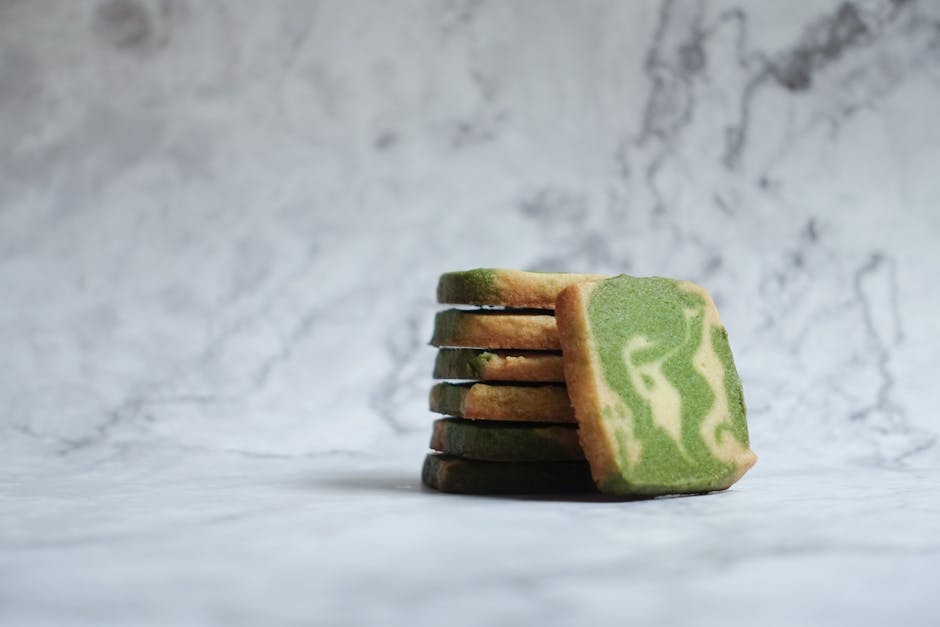Lime Spritz-kjeks med grønn marmorering