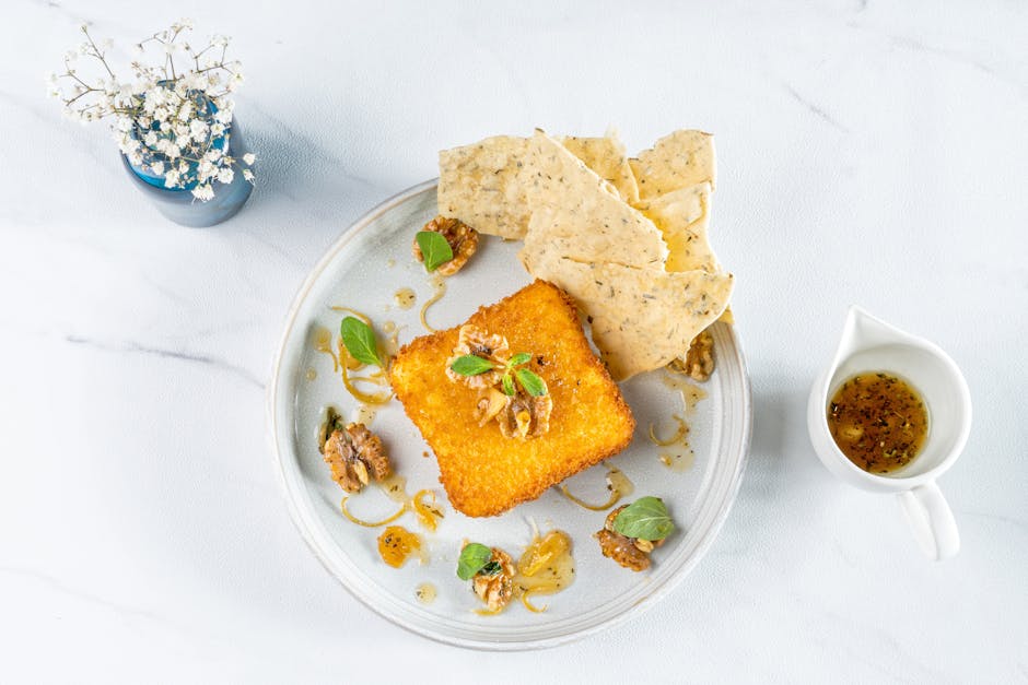 Sprø polentaterninger med ost