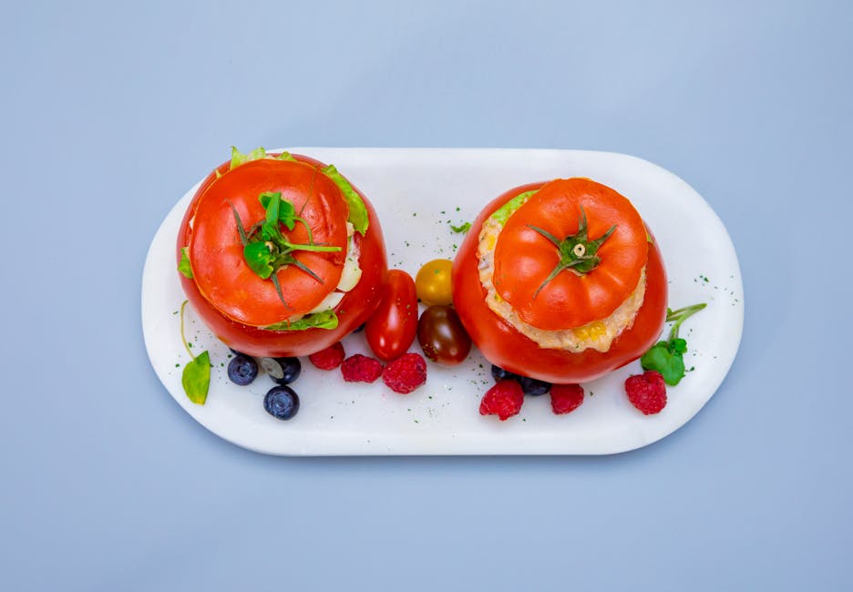 Fylte cherrytomater med ricotta og gressløk