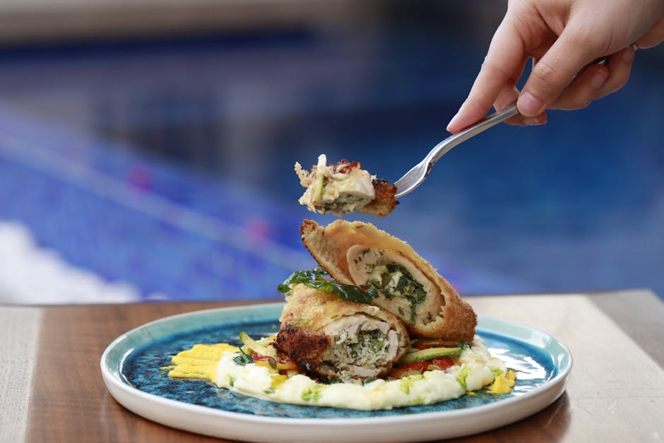 Sørlig maisbrødkylling med bacon og spinat