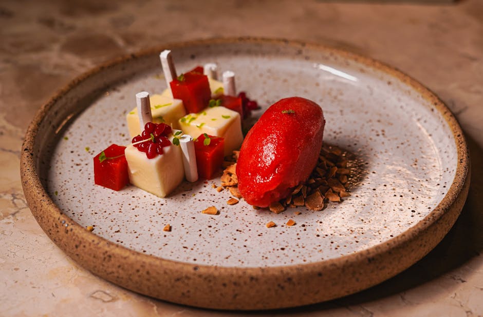 Tropisk vannmelonsorbet med ingefær og lime