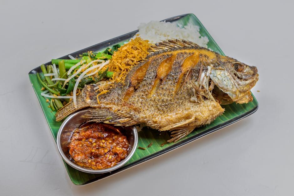 BBQ Tilapia med mango og tomatsaus