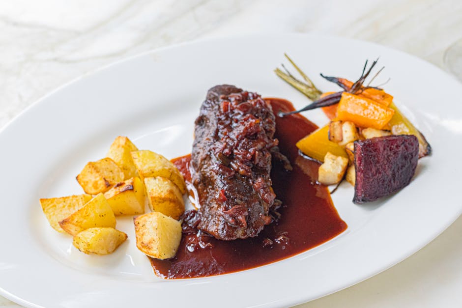 Prime rib med rik oksesaus