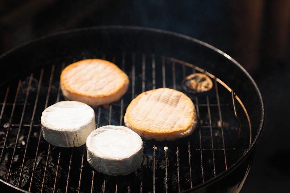 Grillet brie med bringebærsirup