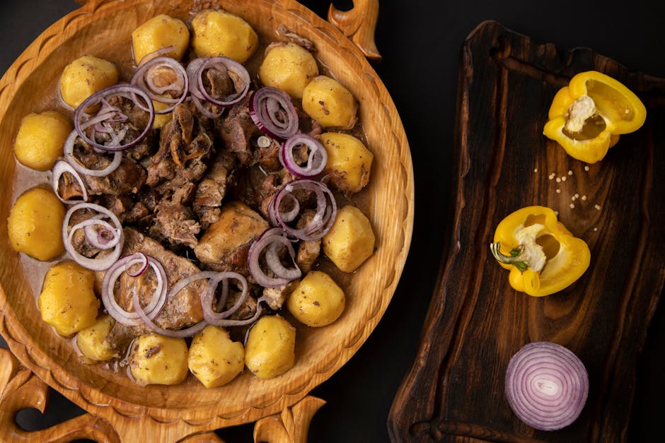 Poteter O'Brien med paprika og løk