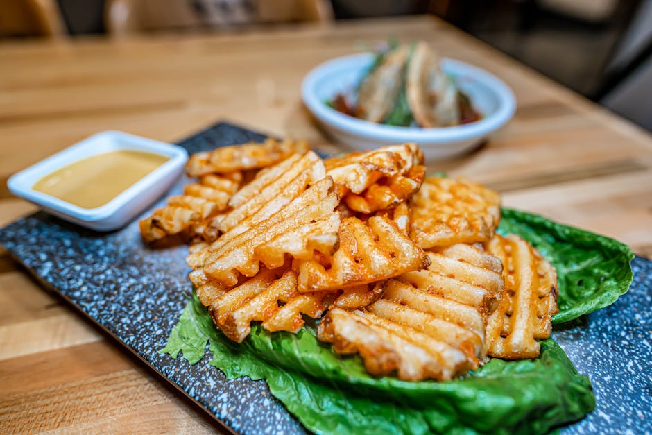 Sprø gaufrette-poteter