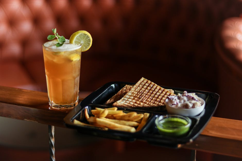 Grillet fersken-iste med mynte og sitron