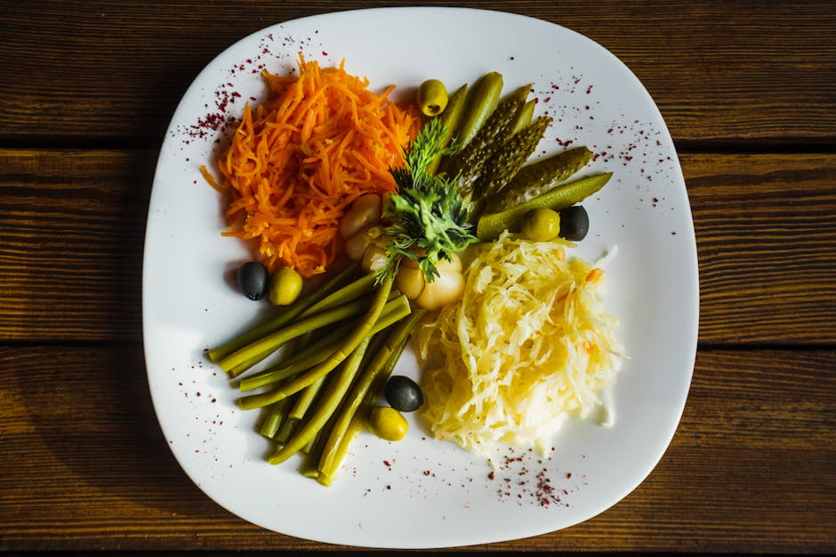 Frisk grønn bønnesalat med hvetebær