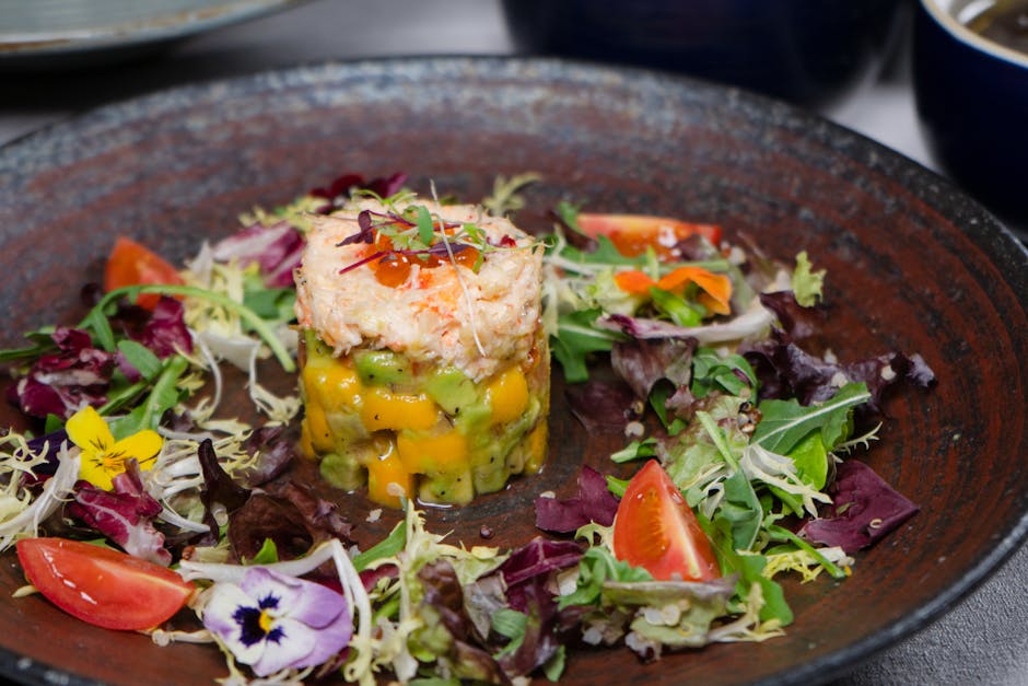 Krepsesalat med frisk mangosalsa