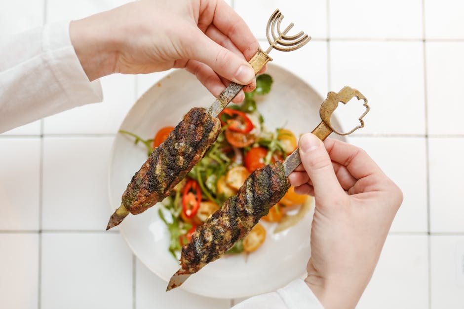 Chicago Beef Kebabs med Giardiniera og Gremolata