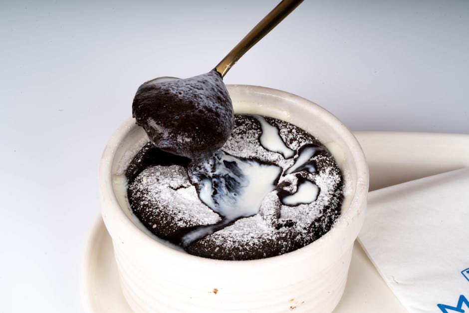 Sjokoladesoufflé med espresso crème anglaise