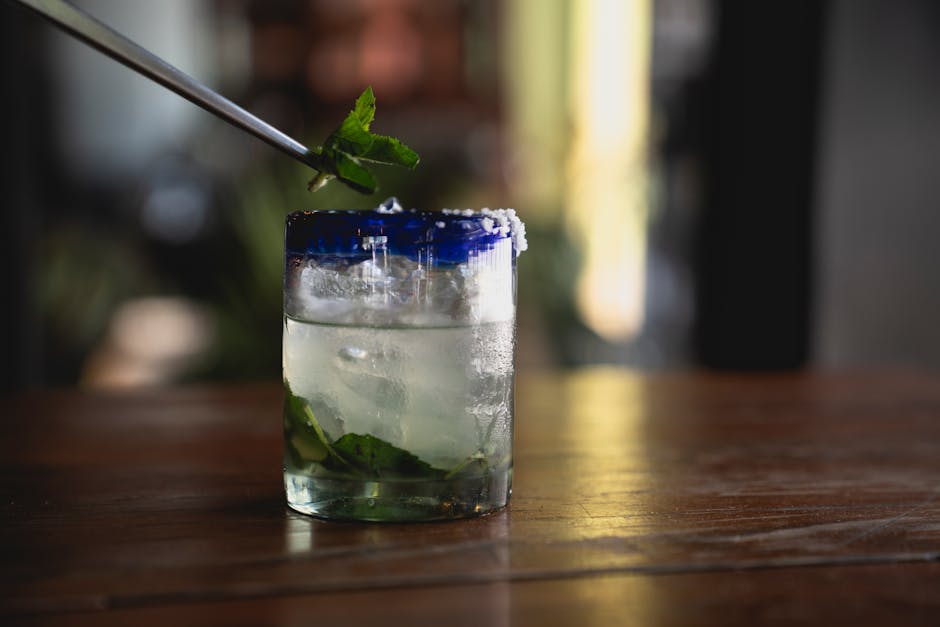 Gojito cocktail med gojibær og mynte