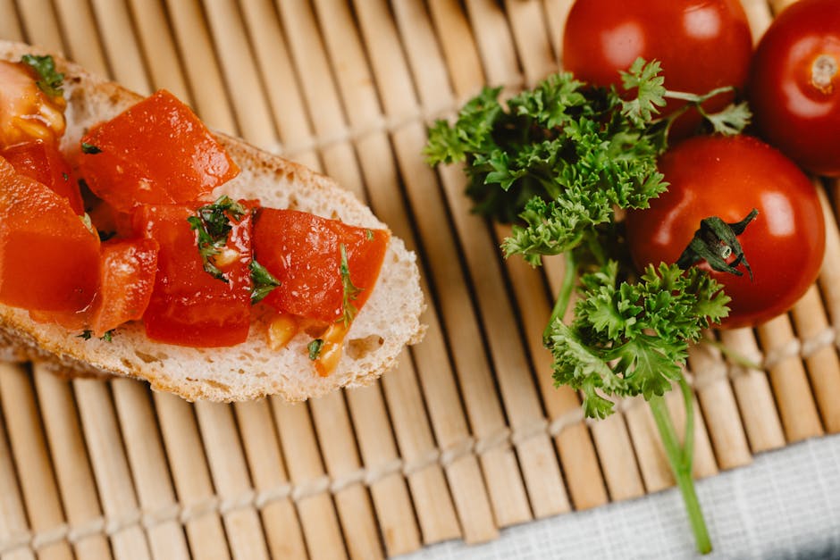 Frisk sitron- og persillebruschetta
