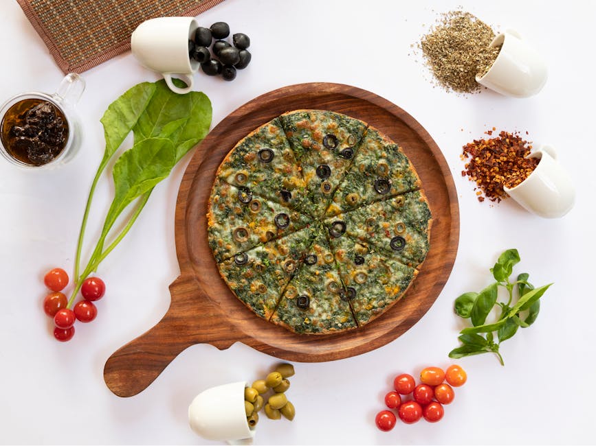 Indisk pizza med spinat og krydder