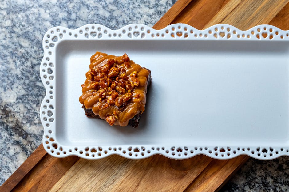 Skilpadde-browniekjeks med karamell og pekannøtter