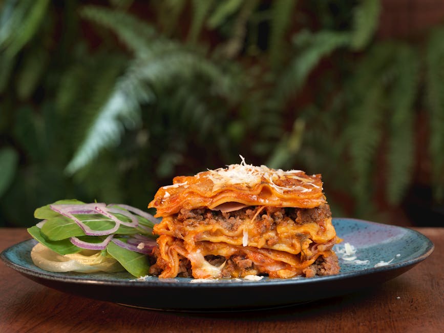 Polentalasagne med røkt tomatsaus og grillede grønnsaker