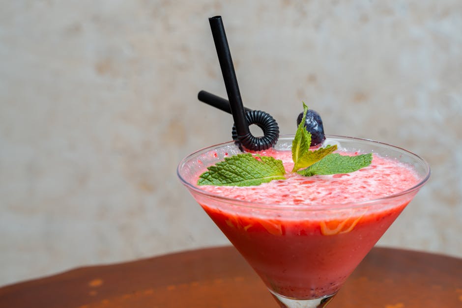 Villbærfrys-cocktail med bringebær