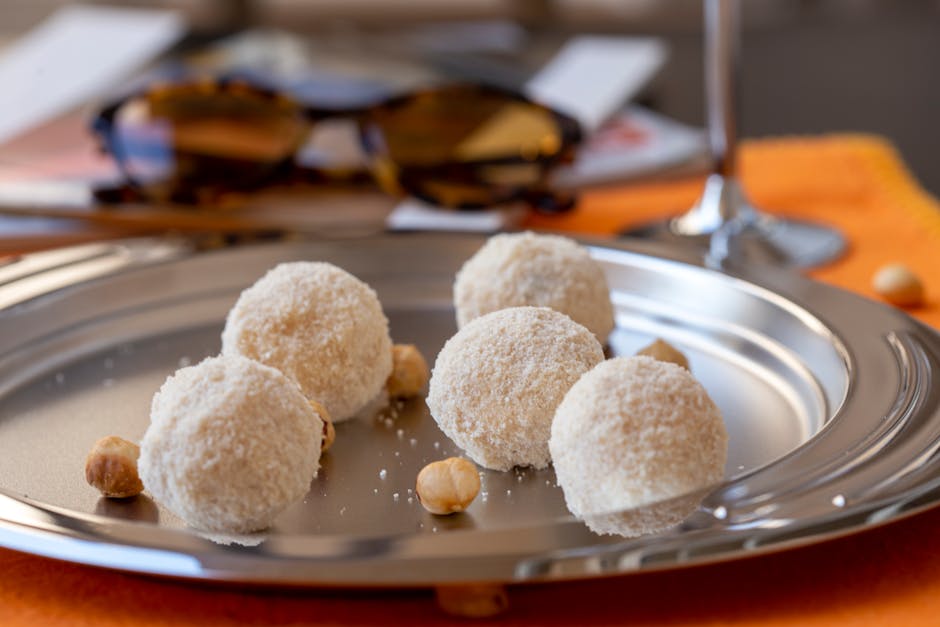 Hvite sjokoladetrøfler med hasselnøtter