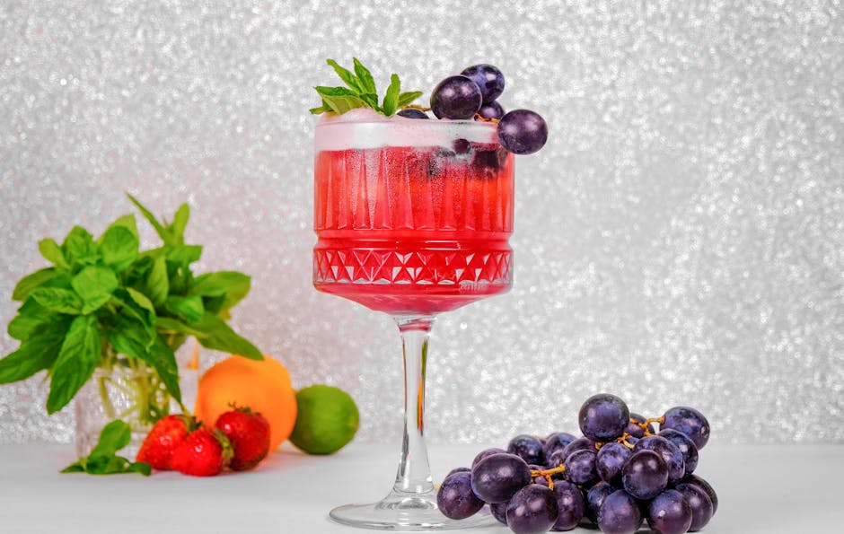 Rødvins-spritzer med bær