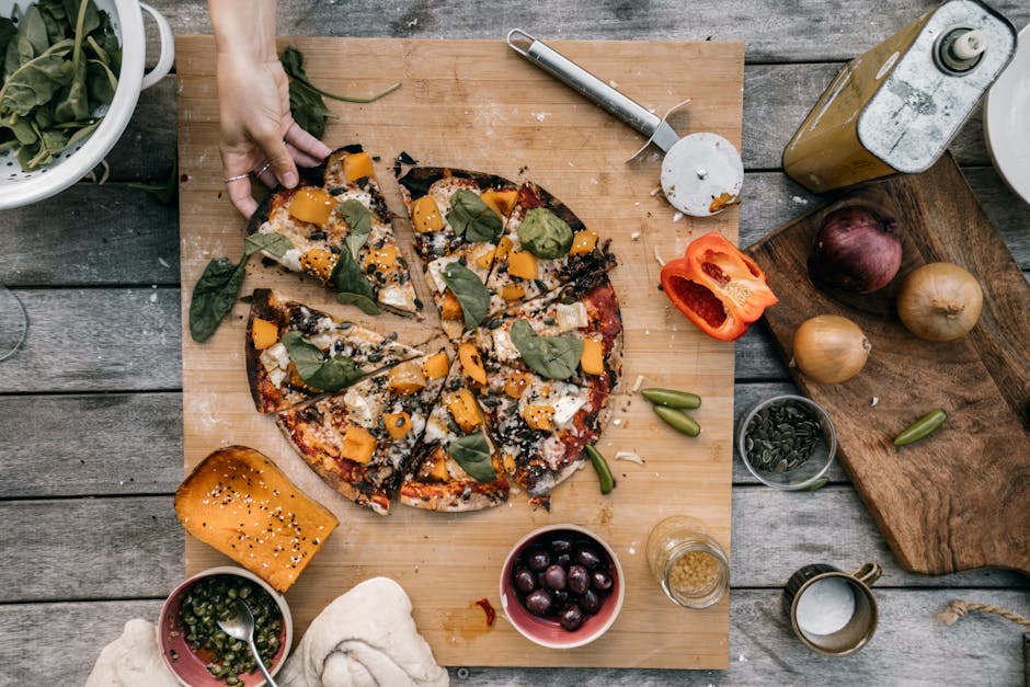 Pizzabunn med sommergresskar