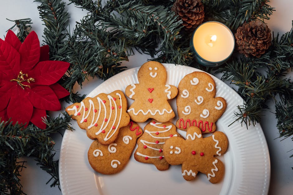 Poinsettia-kjeks med kremost