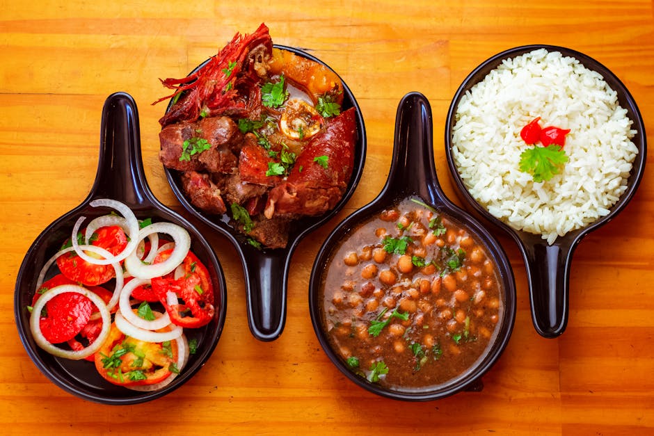 Svarte bønner og ris med korianderpesto