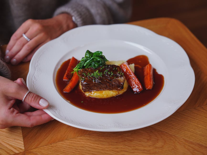 Kalv med spinat og gulrøtter
