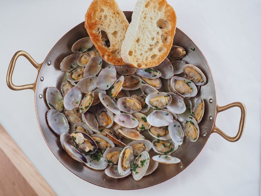 Vongolesuppe med blåskjell og hvitvin
