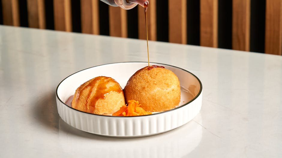 Søtpotetbeignets med krydret sirup