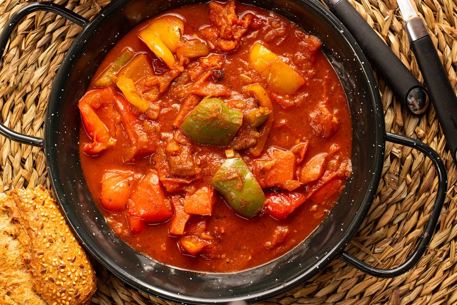 Kyllinggryte med paprika og tomater