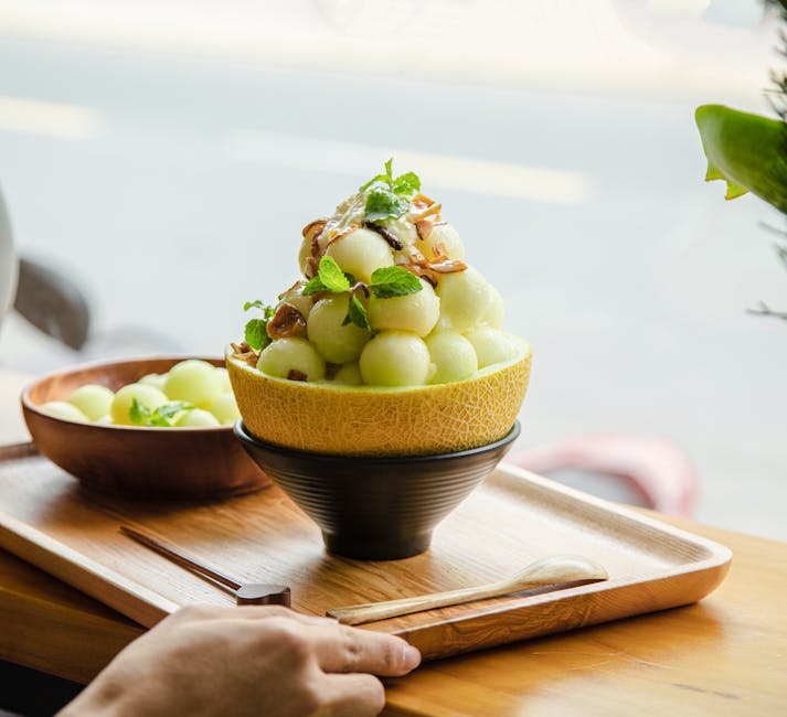 Forfriskende melonsorbet