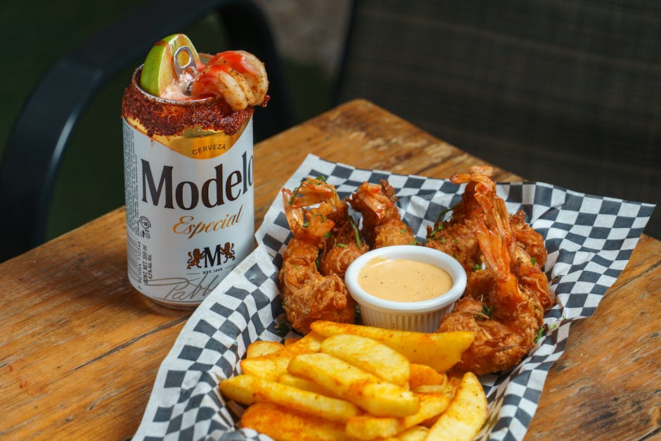 Reke-bisque poutine med sprø pommes frites