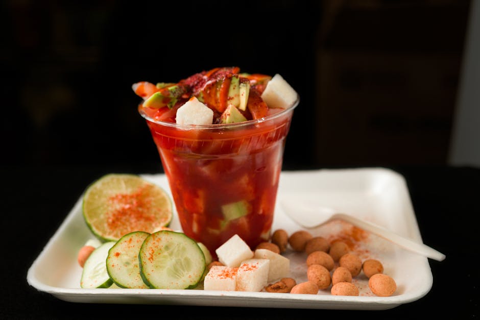 Jicama og frukt-antojito med chili og lime