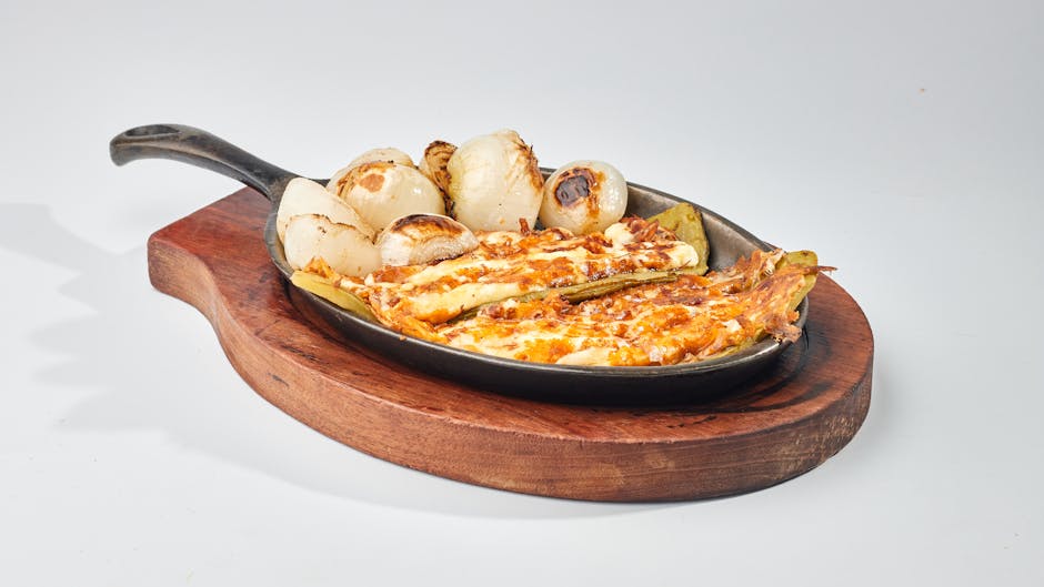 Cheesy hash browns med karamellisert løk