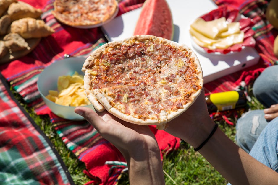 Vannmelonpizza med feta og valnøtter
