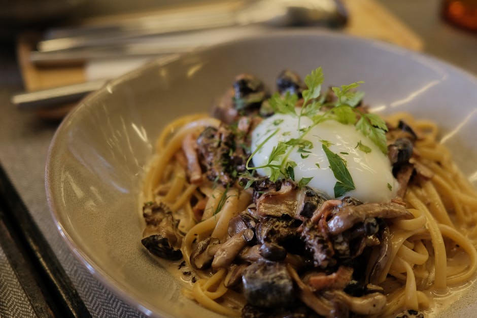 Linguine med krydret soppragu