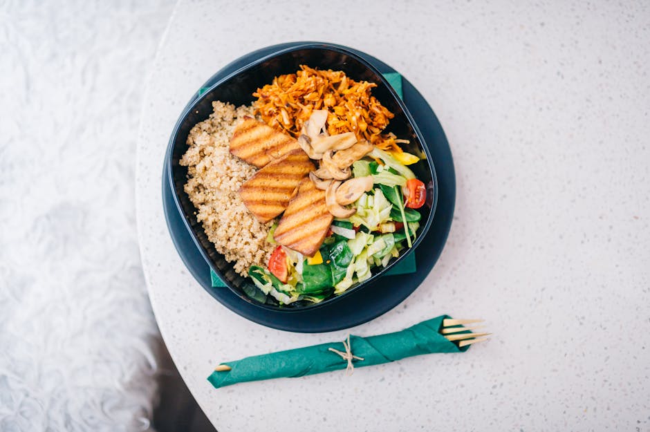 Quinoa med shiitakesopp og sukkererter