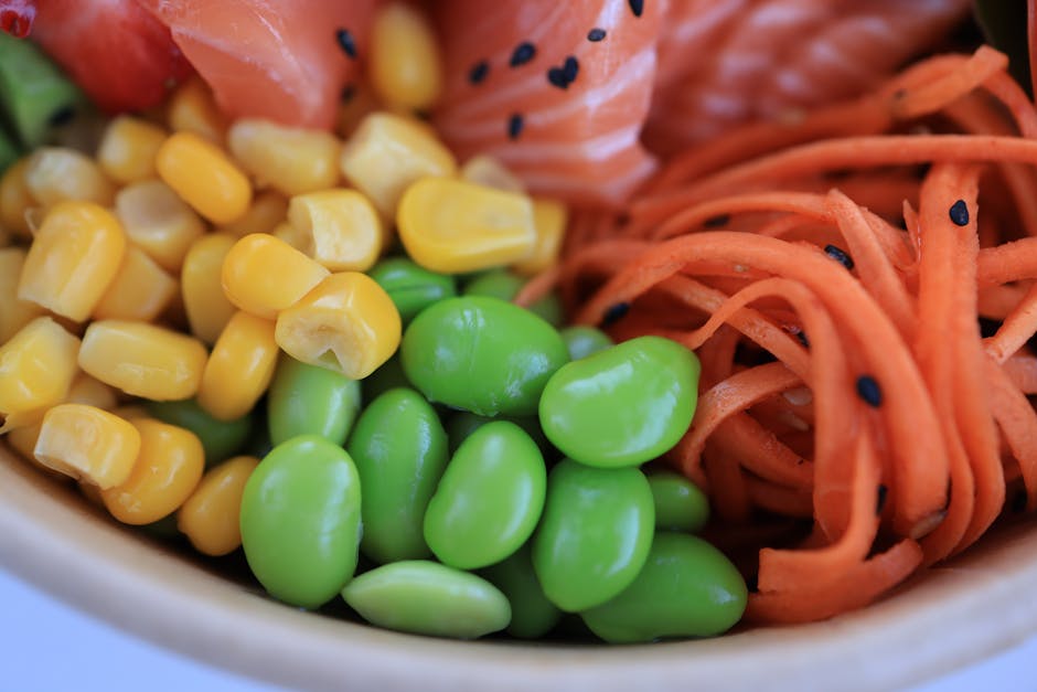Frisk succotash med erter og gulrot