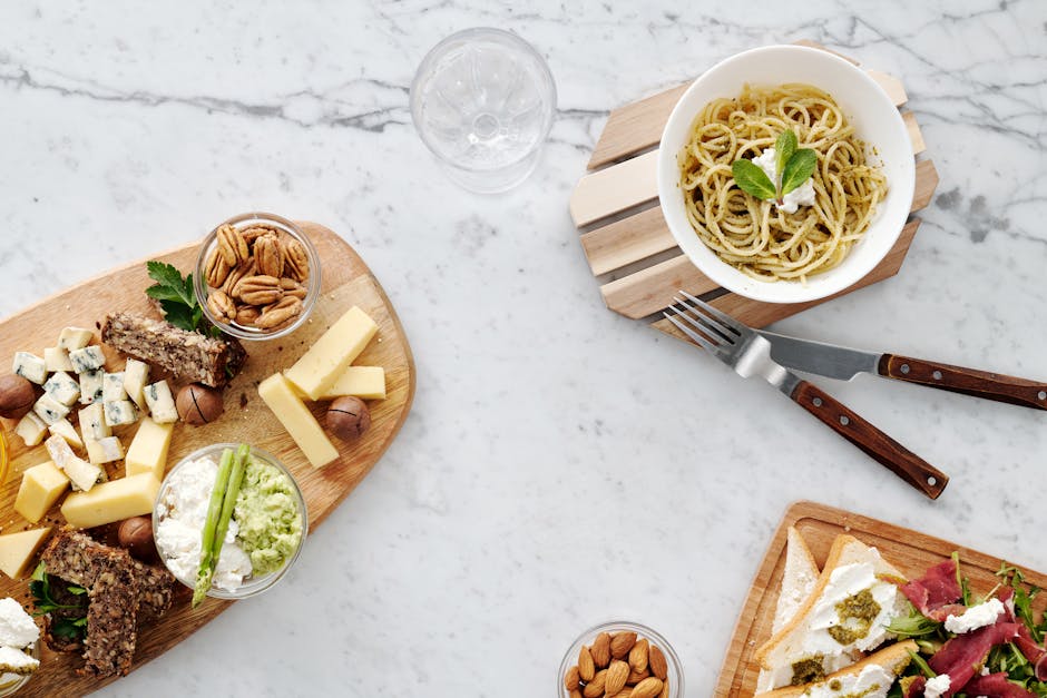 Spaghetti med pekannøtter og radicchio