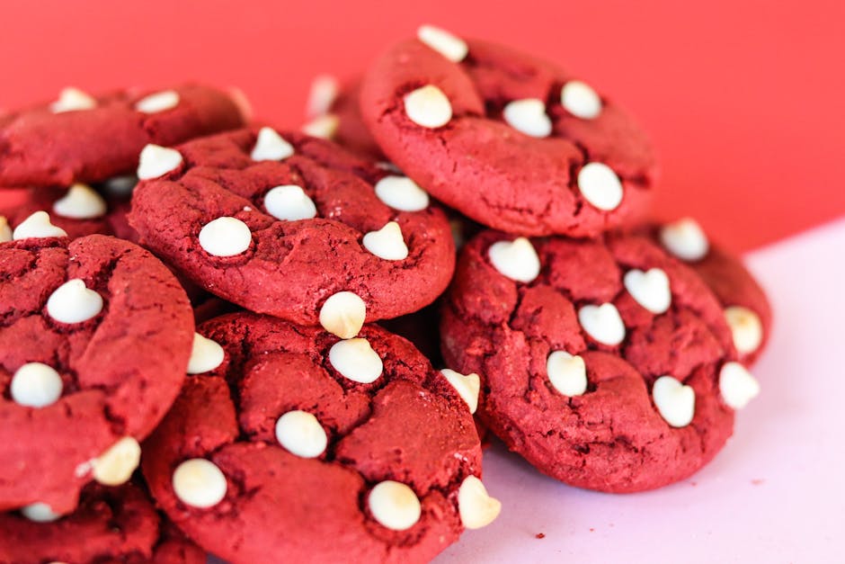 Red Velvet Småkaker med Kremostfyll