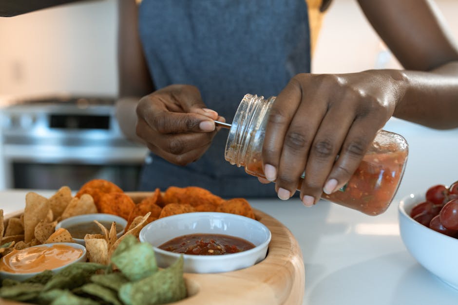 Hjemmelaget salsa for hermetisering