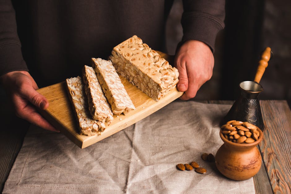 Hjemmelaget nougat med mandler