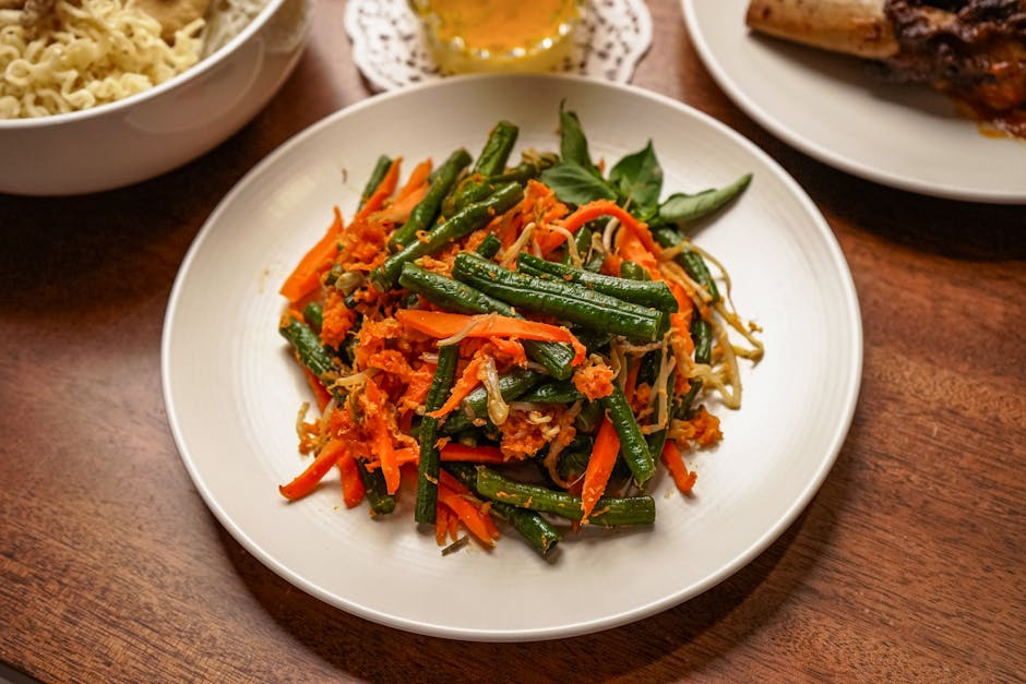 Søte og salte glaserte grønne bønner