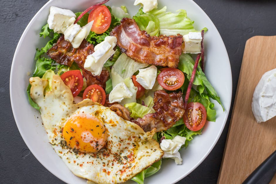 Brekkbønner med bacon, egg og ansjos