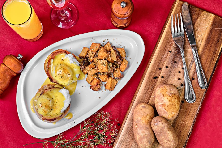 Eggs Florentine med potetgalette og hollandaisesaus