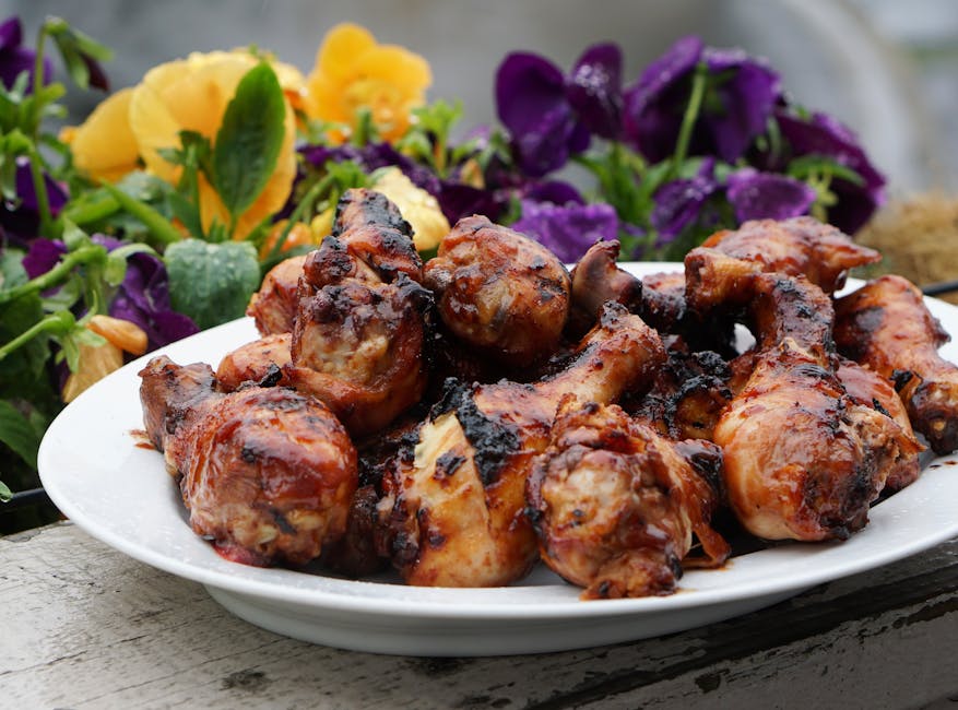 Grillkyllinglår med BBQ-saus