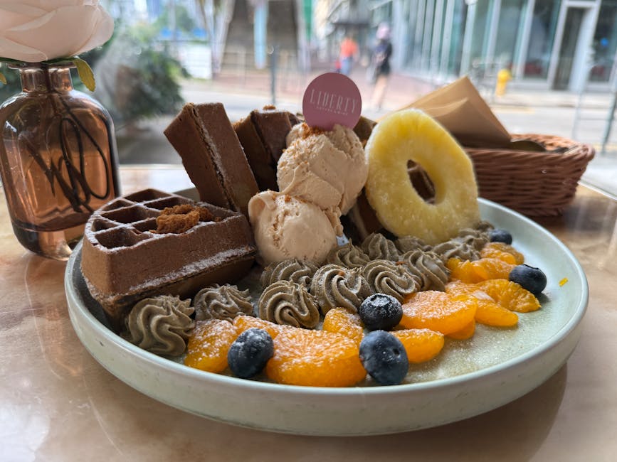 Grillet ananas med rom-dulce de leche og vaniljeis