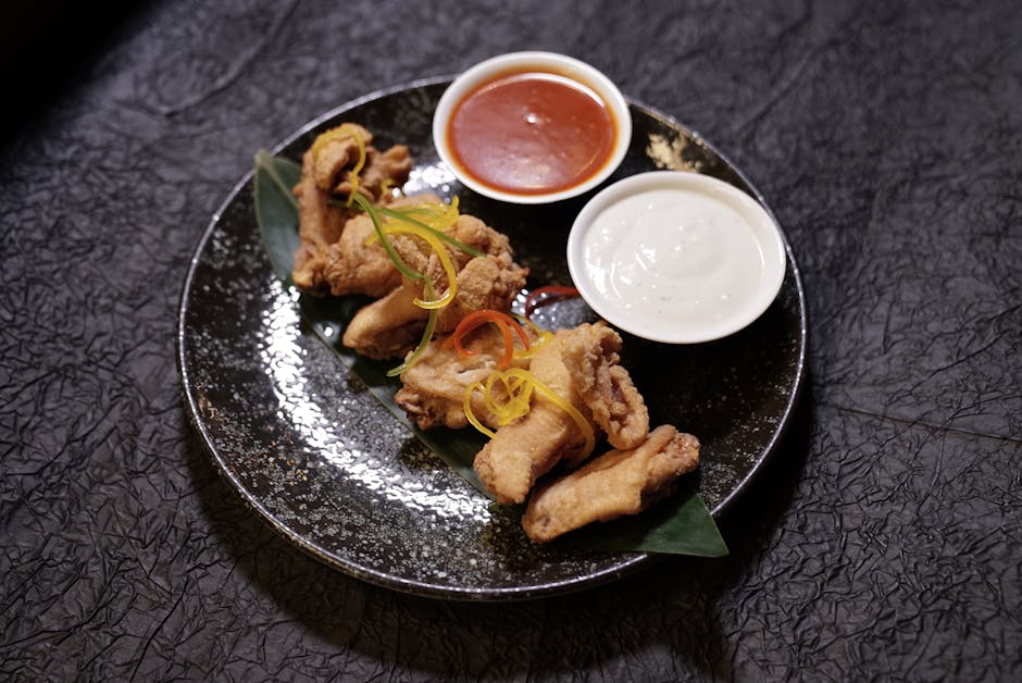 Sprøstekt kylling med svart peppersaus